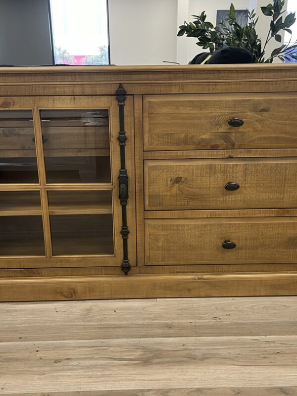 Oak Timber 5 Drawer 1 Drawer Dresser