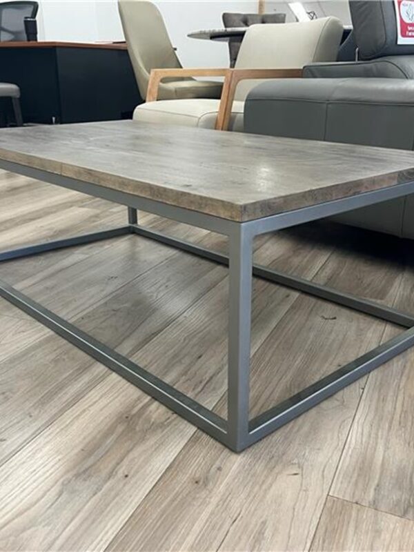 Timber Top Coffee Table with Metal Legs