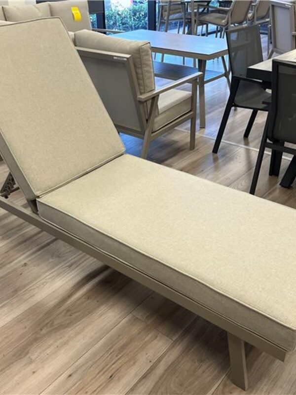 Taupe Outdoor Sunlounger
