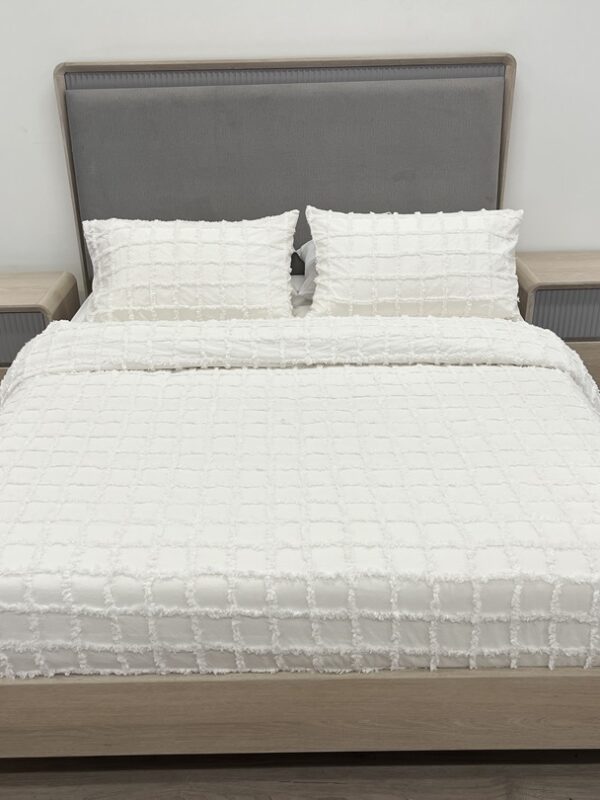 Greyish Cream Queen Bed with Mattress Package