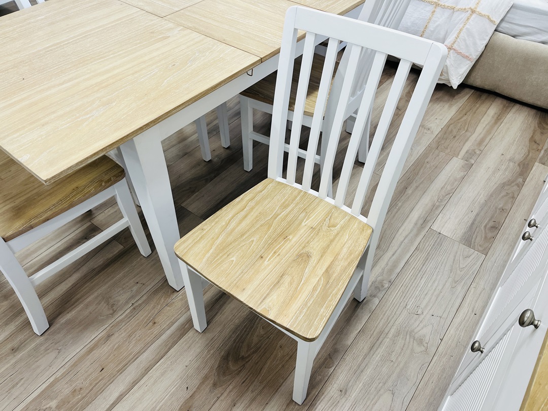 140-180cm Extension Dining Table with 6 Matching Chairs 3