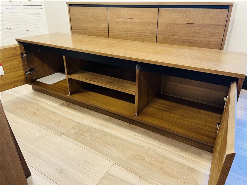 Smoke Messmate Timber 2 Door TV Unit 3