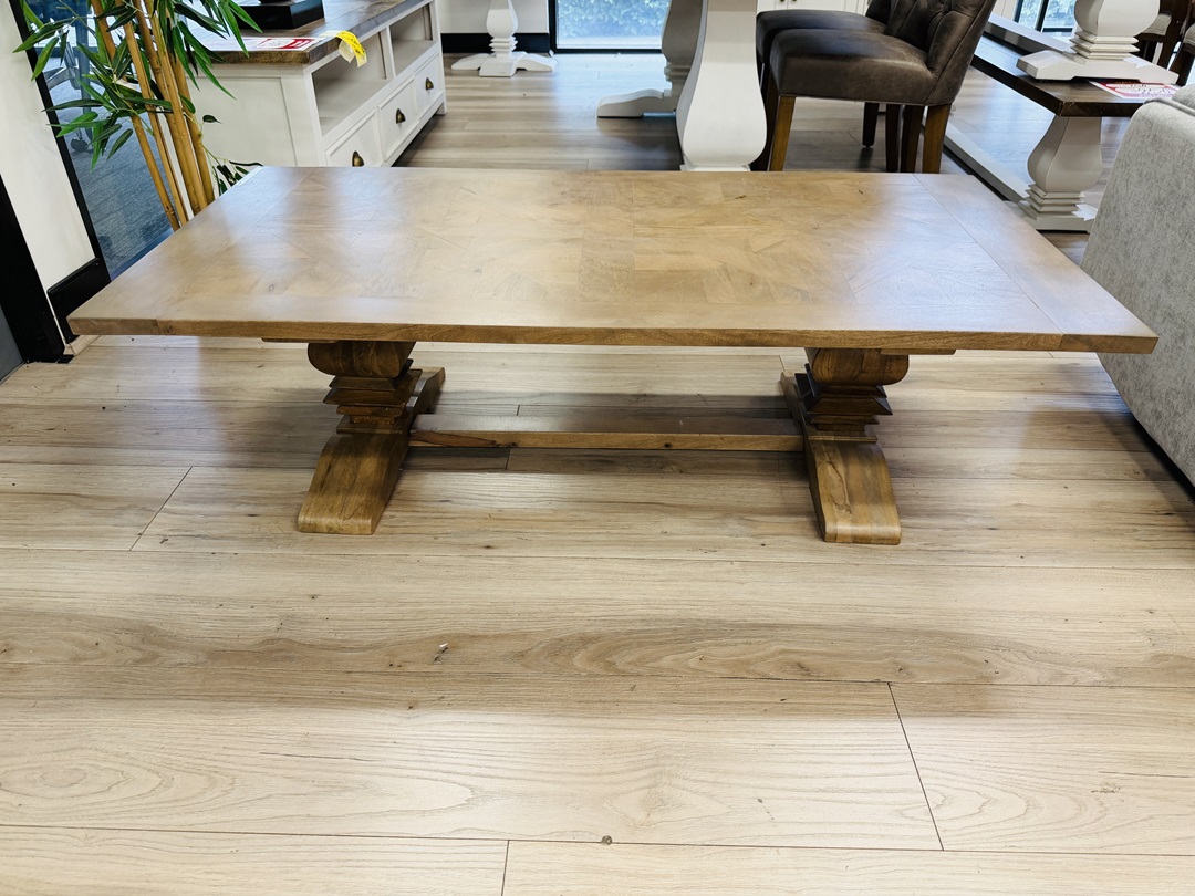 Mocca Timber Pedestal Coffee Table 2