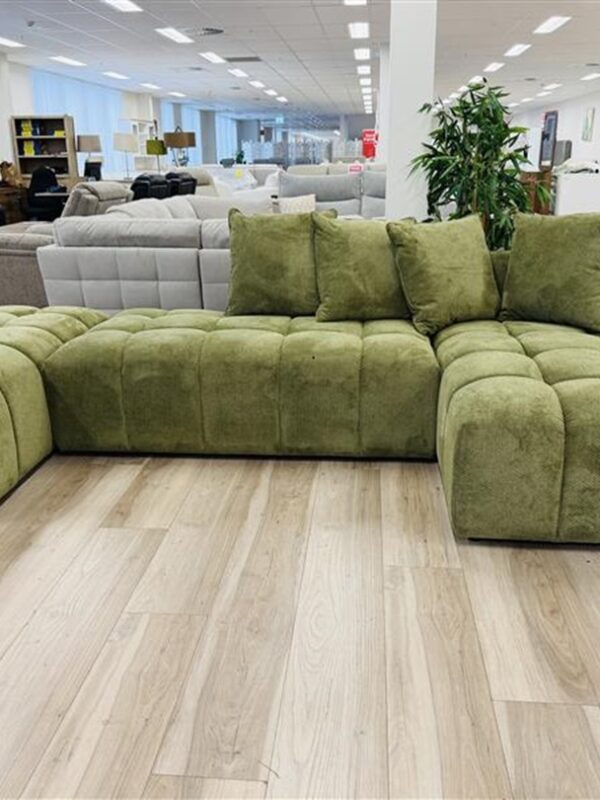 Green Fabric Modular Chaise Sofa